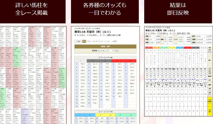 レース情報からレース解析まで!