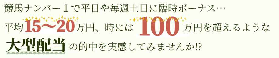 競馬ナンバー１で高配当ゲット！