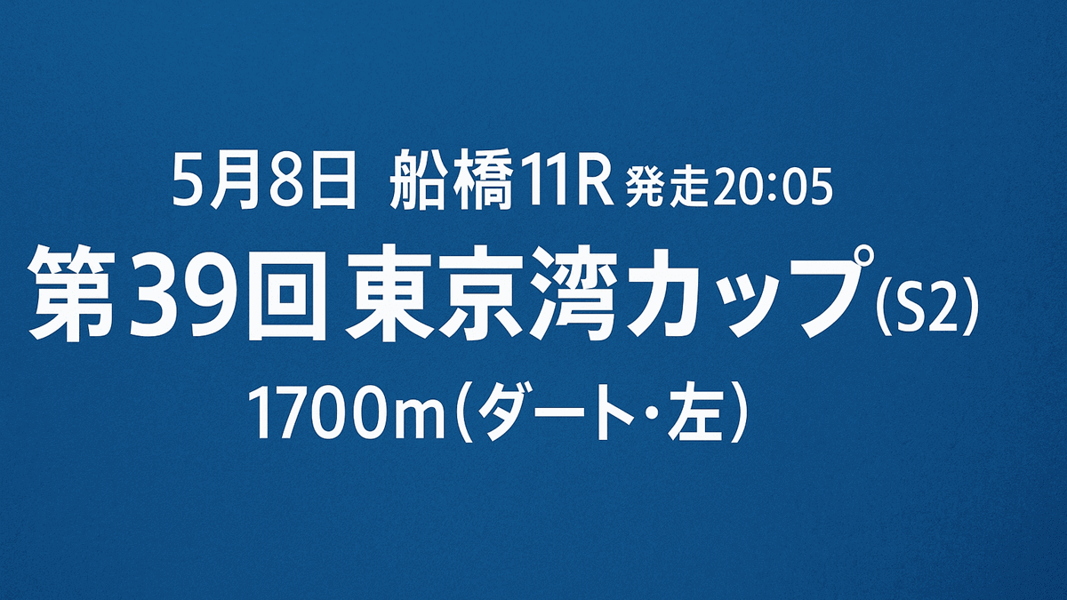 東京湾カップ2025予想