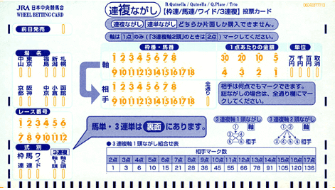 連複ながし青カード