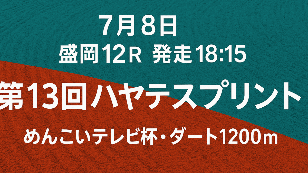 第13回 ハヤテスプリント