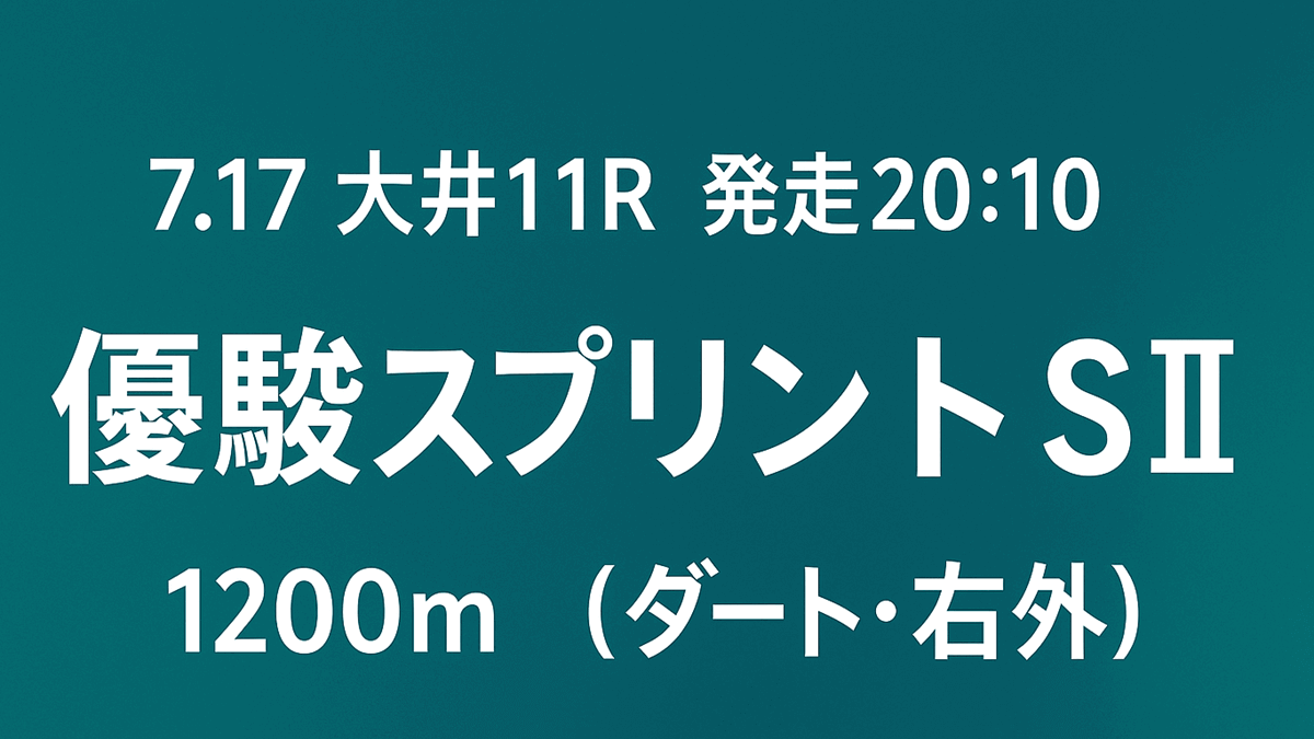 優駿スプリント2025予想