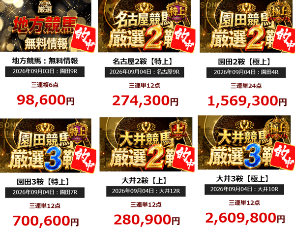 KEIBA厳選_的中実績