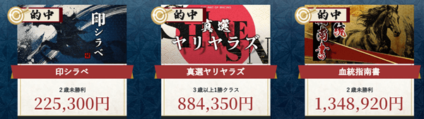 颯（はやて）的中実績
